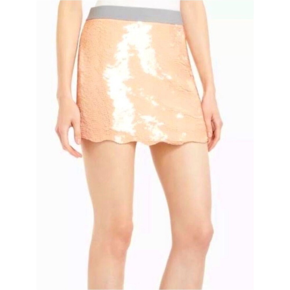 BCBG Max Azria - Light Pink Sequin "Michaela" Miniskirt M NWT $218